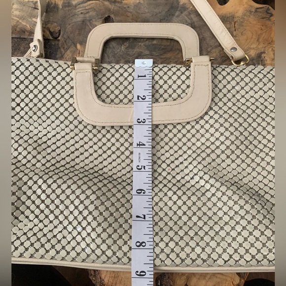 Vintage 50s/60s/70s Whiting & Davis White Hexagonal Mesh Metal Handbag - Picture 7 of 8